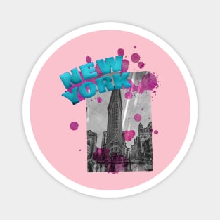 New York Drip - Teal/Pink Magnet